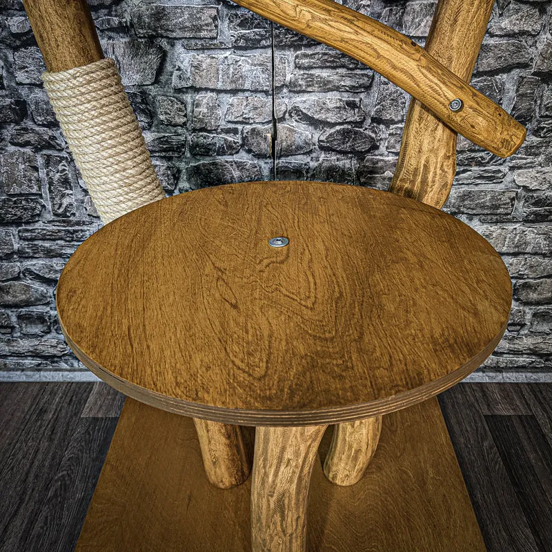 Outdoor Naturkratzbaum 3483 Kratzbaum Natur Holz Design 118 cm hoch Katzenbaum