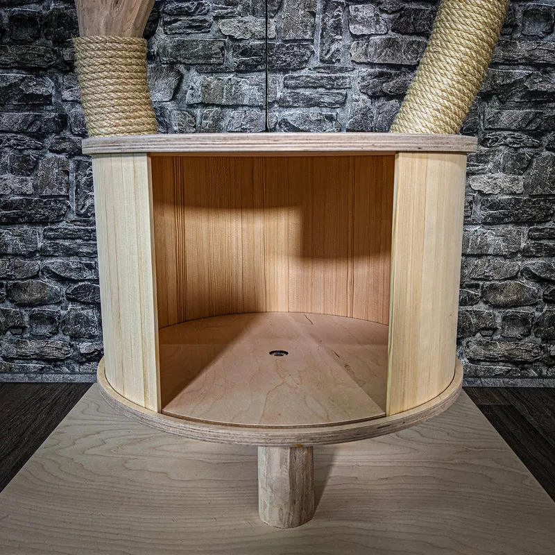 Naturkratzbaum 3480 Kratzbaum Natur Holz Design 166 cm hoch Katzenbaum