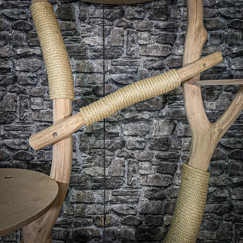 Naturkratzbaum 3480 Kratzbaum Natur Holz Design 166 cm hoch Katzenbaum