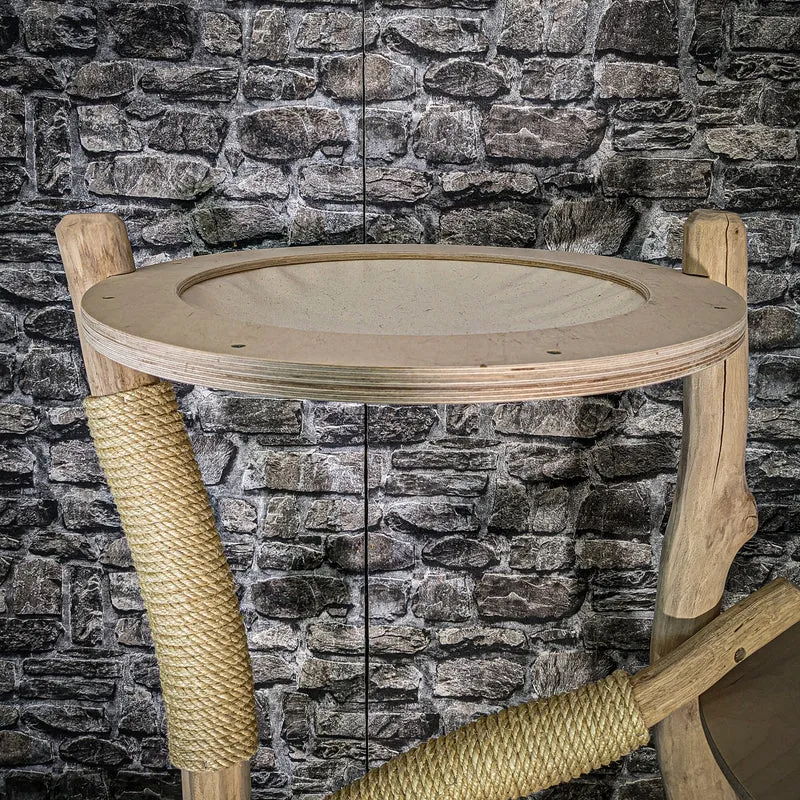 Naturkratzbaum 3480 Kratzbaum Natur Holz Design 166 cm hoch Katzenbaum