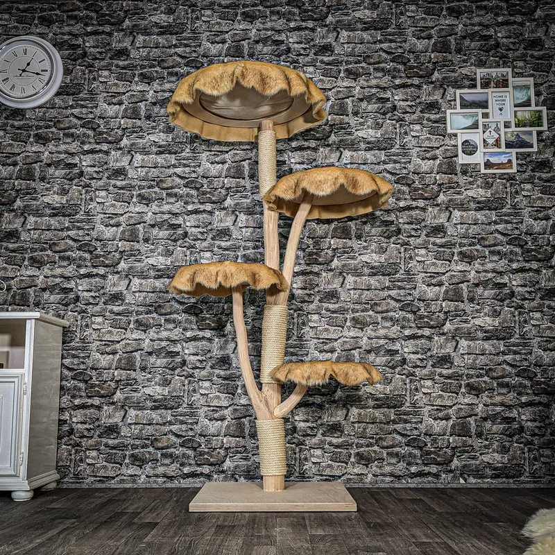Naturkratzbaum 3479 Kratzbaum Natur Holz Design 173 cm hoch Katzenbaum
