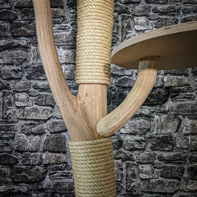 Naturkratzbaum 3479 Kratzbaum Natur Holz Design 173 cm hoch Katzenbaum
