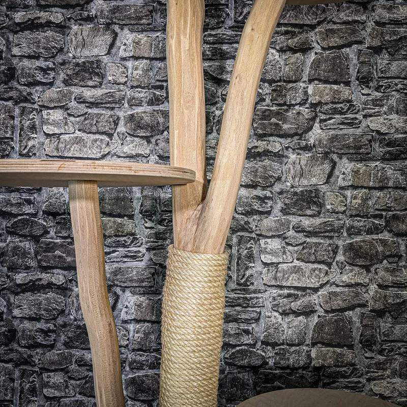 Naturkratzbaum 3479 Kratzbaum Natur Holz Design 173 cm hoch Katzenbaum