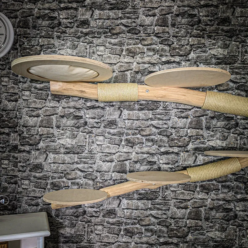 RESERVIERT - Wandkratzbaum 3486 Naturkratzbaum 210 cm lang Kratzbaum Natur Holz Design