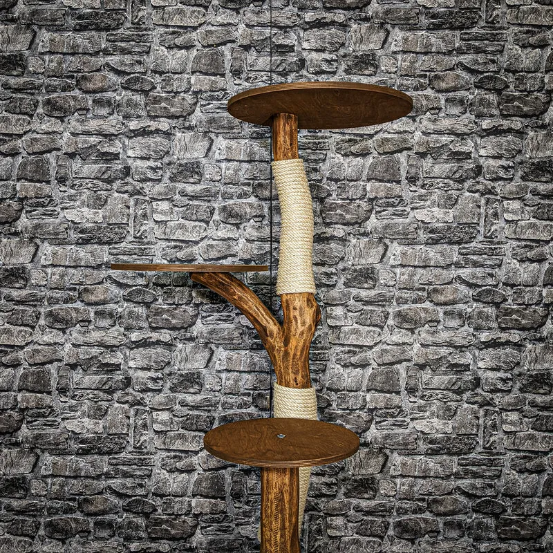 Outdoor Naturkratzbaum 3472 Kratzbaum Natur Holz Design 133 cm hoch Katzenbaum