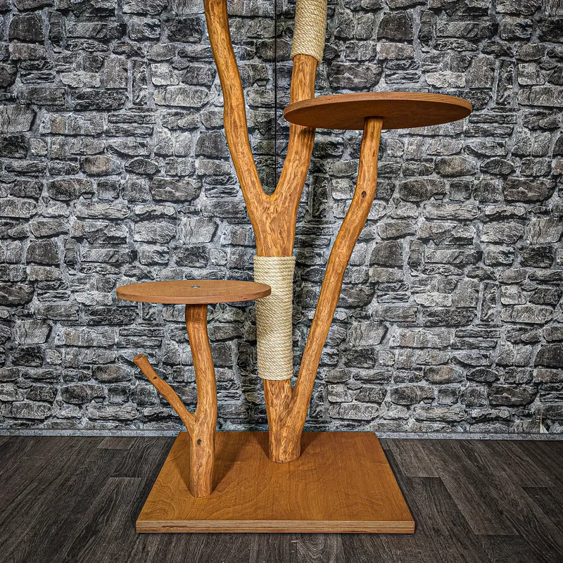 Outdoor Naturkratzbaum 3471 Kratzbaum Natur Holz Design 166 cm hoch Katzenbaum