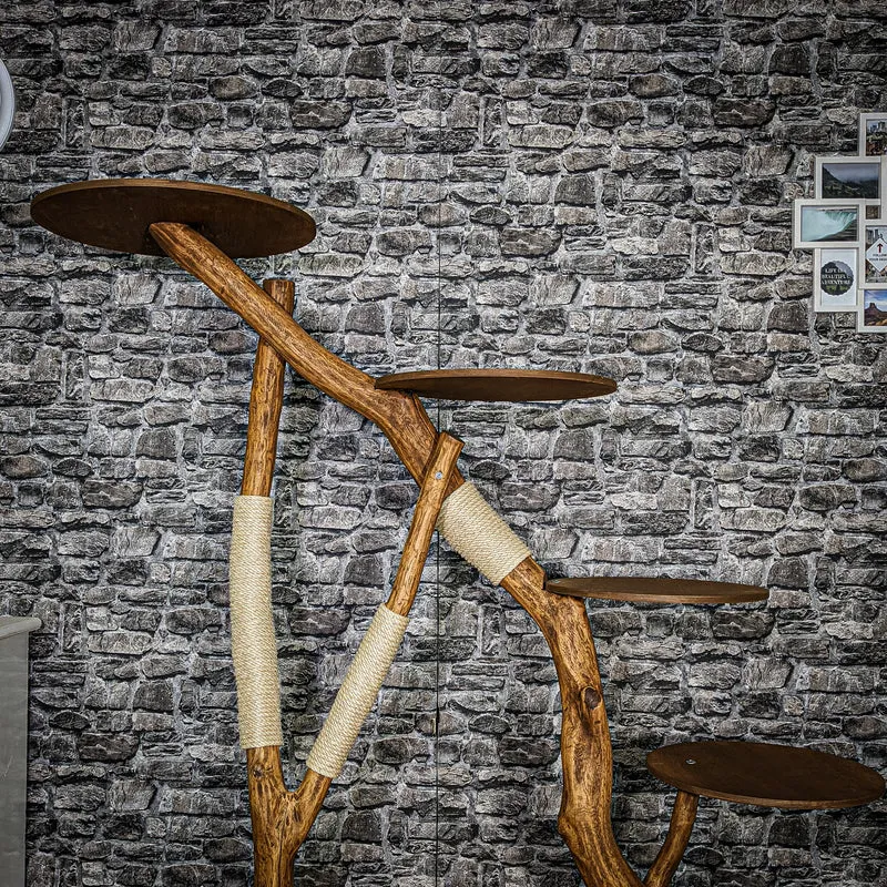 Outdoor Naturkratzbaum 3470 Kratzbaum Natur Holz Design 166 cm hoch Katzenbaum