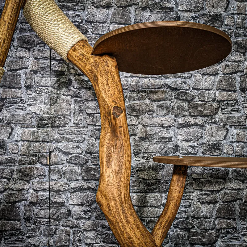 Outdoor Naturkratzbaum 3470 Kratzbaum Natur Holz Design 166 cm hoch Katzenbaum