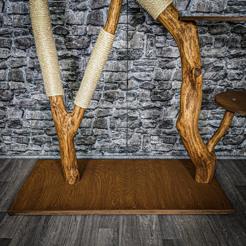 Outdoor Naturkratzbaum 3470 Kratzbaum Natur Holz Design 166 cm hoch Katzenbaum
