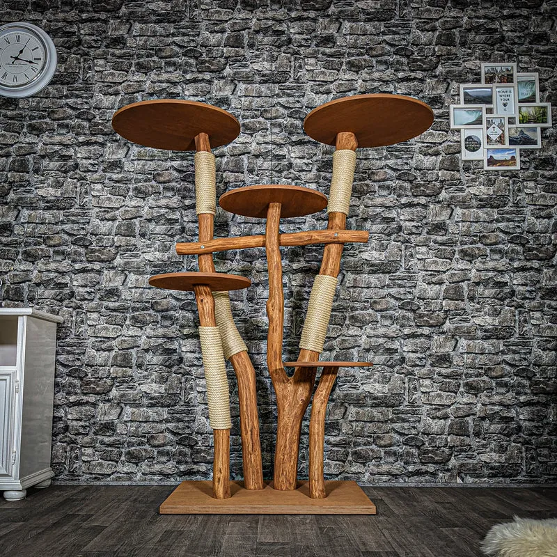 Outdoor Naturkratzbaum 3469 Kratzbaum Natur Holz Design 159 cm hoch Katzenbaum