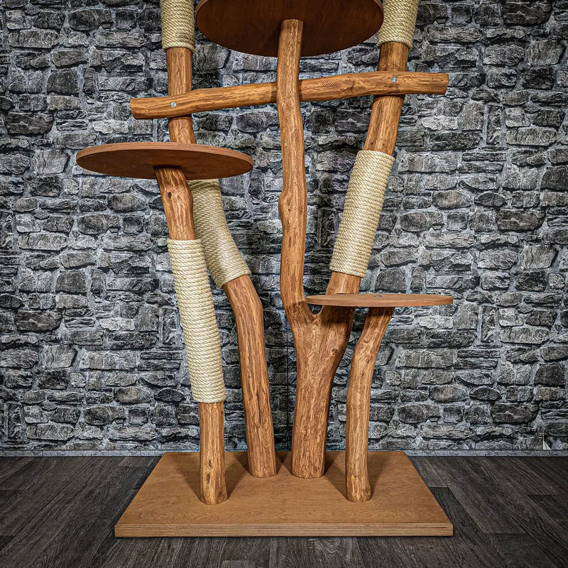 Outdoor Naturkratzbaum 3469 Kratzbaum Natur Holz Design 159 cm hoch Katzenbaum