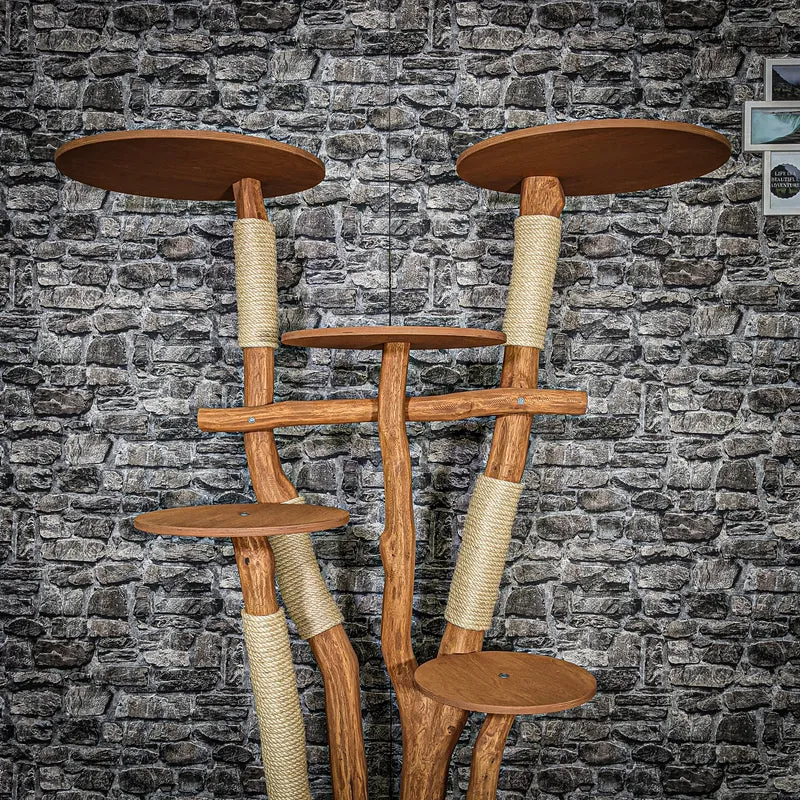 Outdoor Naturkratzbaum 3469 Kratzbaum Natur Holz Design 159 cm hoch Katzenbaum