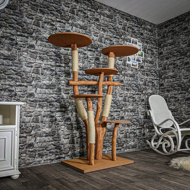 Outdoor Naturkratzbaum 3469 Kratzbaum Natur Holz Design 159 cm hoch Katzenbaum