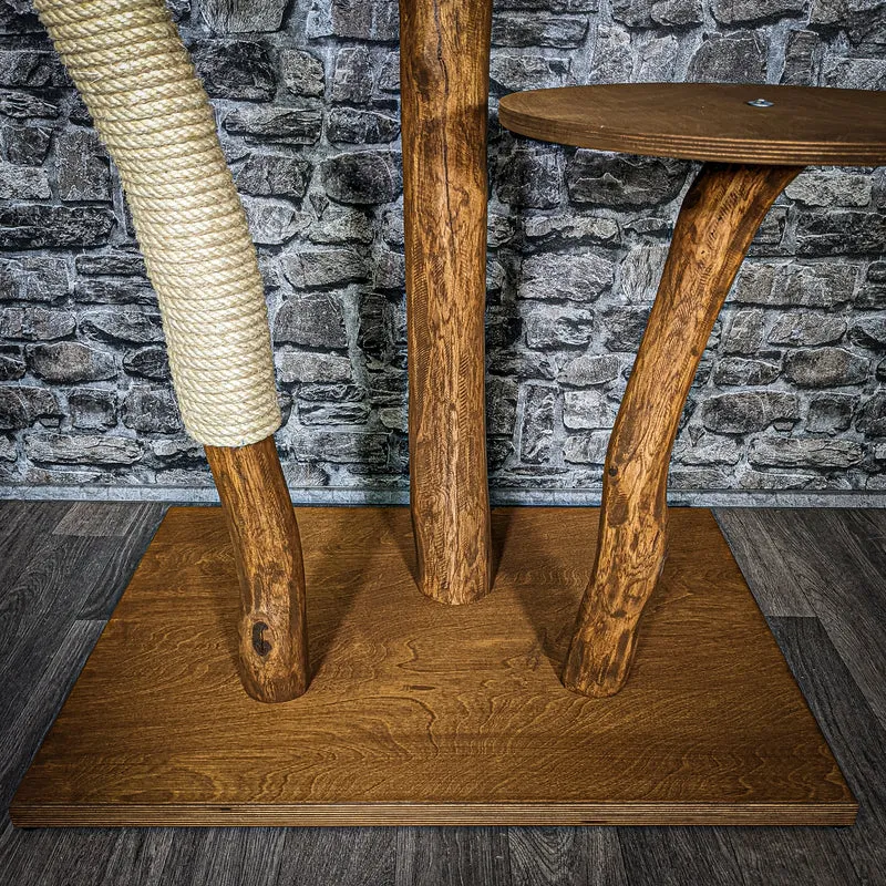 Outdoor Naturkratzbaum 3466 Kratzbaum Natur Holz Design 206 cm hoch Katzenbaum