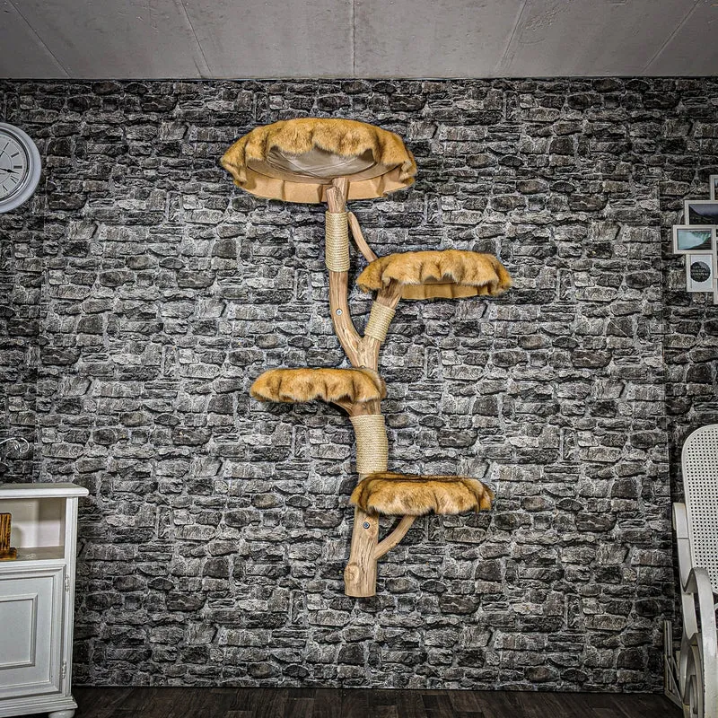 Wandkratzbaum 3475 Naturkratzbaum 163 cm lang Kratzbaum Natur Holz Design