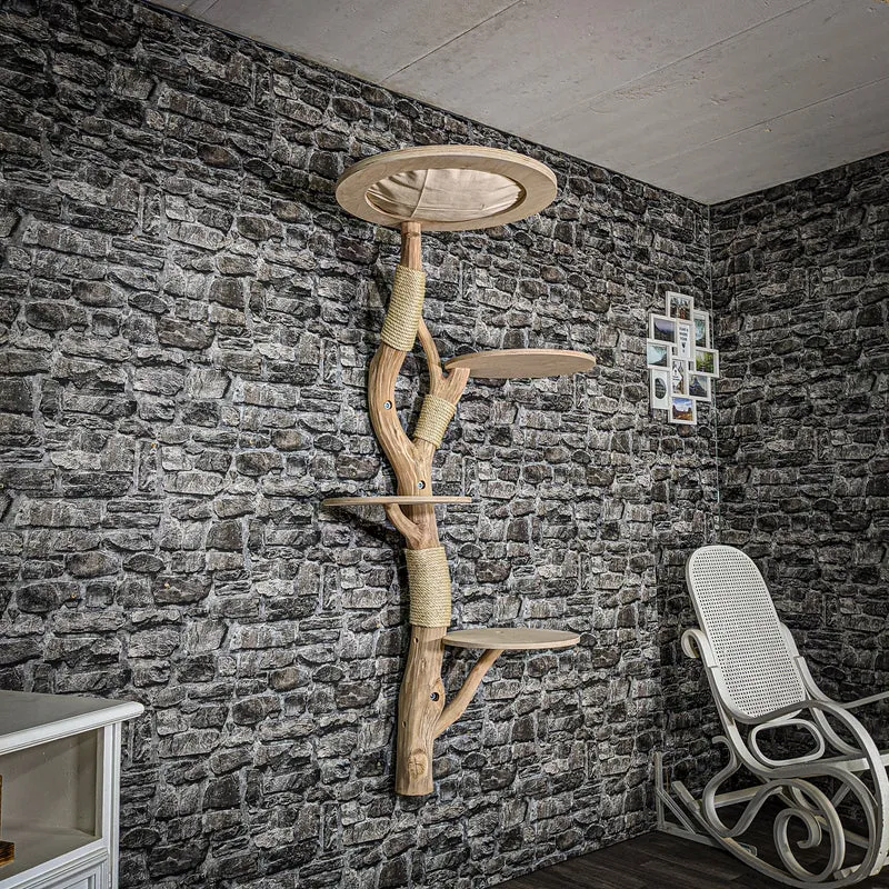 Wandkratzbaum 3475 Naturkratzbaum 163 cm lang Kratzbaum Natur Holz Design
