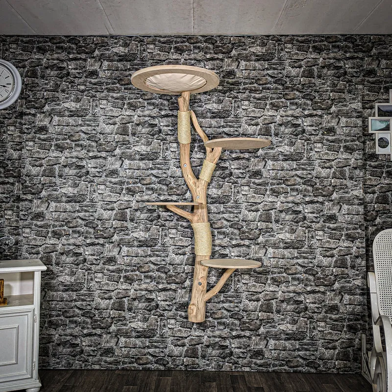 Wandkratzbaum 3475 Naturkratzbaum 163 cm lang Kratzbaum Natur Holz Design