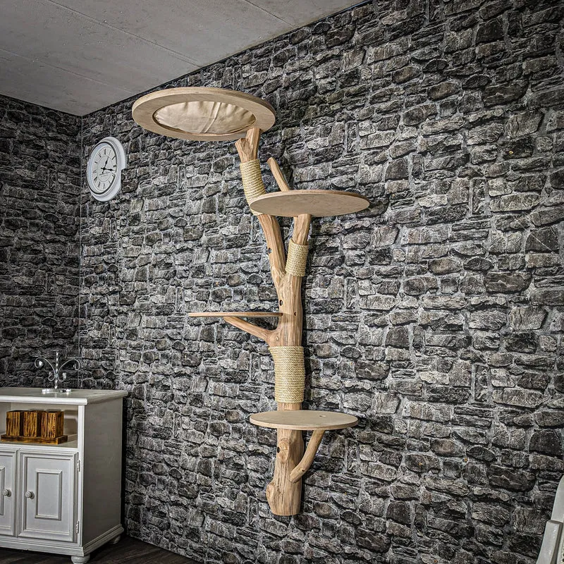 Wandkratzbaum 3475 Naturkratzbaum 163 cm lang Kratzbaum Natur Holz Design