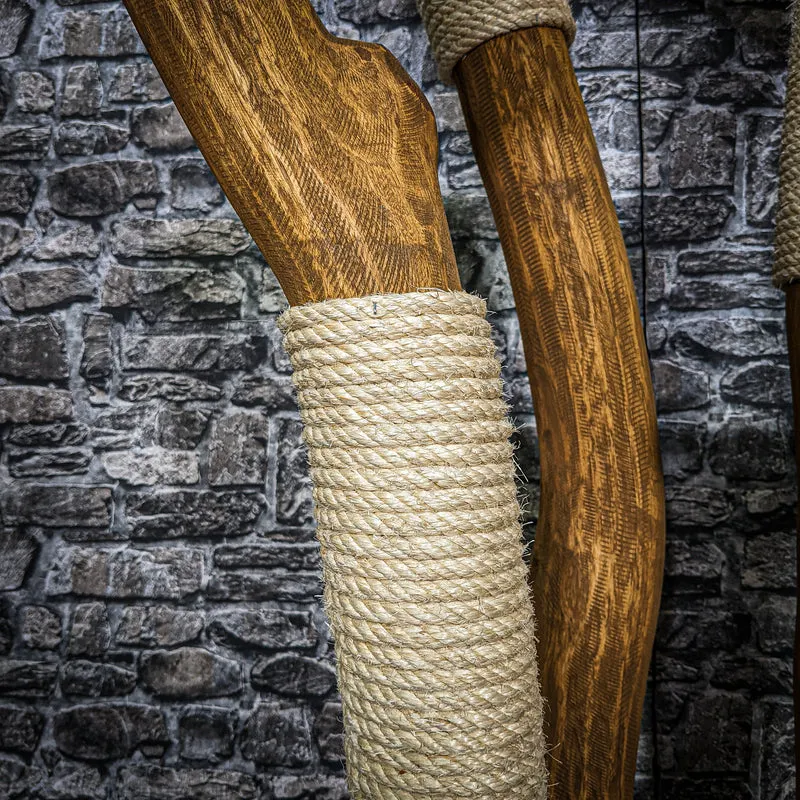 Outdoor Naturkratzbaum 3465 Kratzbaum Natur Holz Design 141 cm hoch Katzenbaum