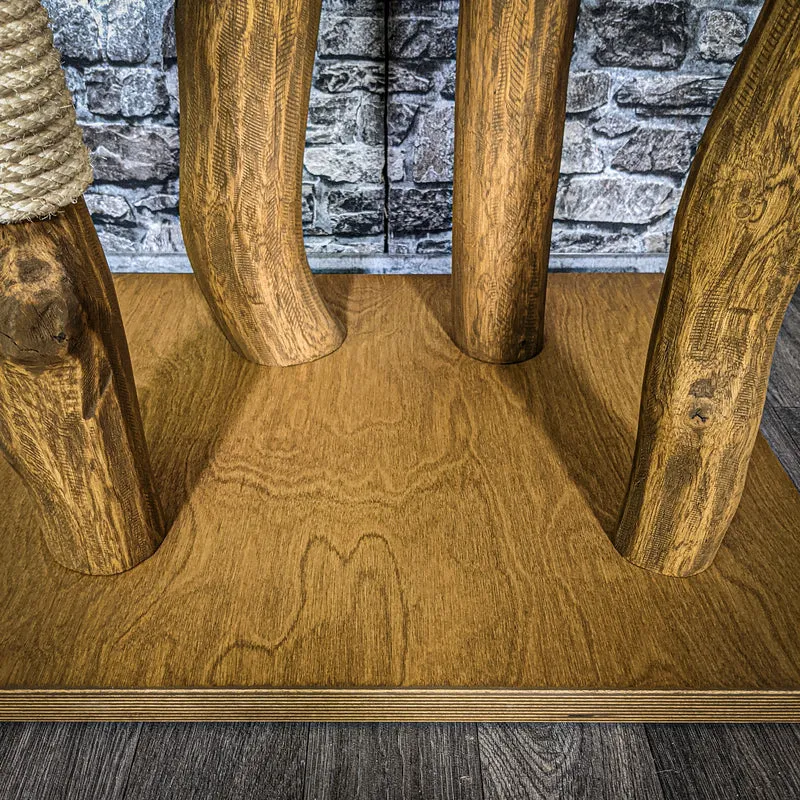 Outdoor Naturkratzbaum 3465 Kratzbaum Natur Holz Design 141 cm hoch Katzenbaum