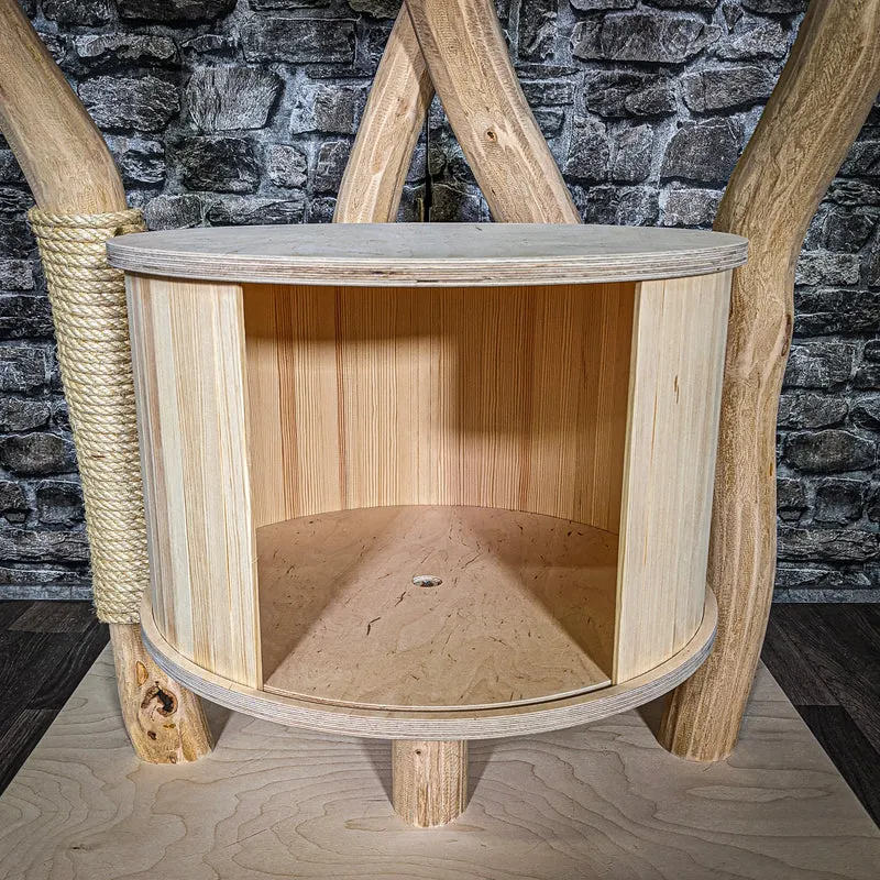 Naturkratzbaum 3463 Kratzbaum Natur Holz Design 194 cm hoch Katzenbaum