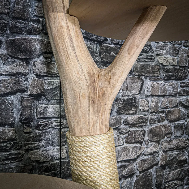 Naturkratzbaum 3461 Kratzbaum Natur Holz Design 144 cm hoch Katzenbaum