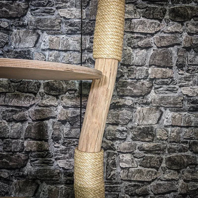 Naturkratzbaum 3459 Kratzbaum Natur Holz Design 145 cm hoch Katzenbaum