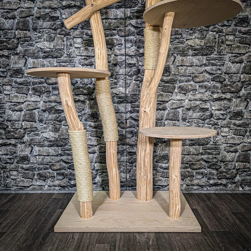 Naturkratzbaum 3454 Kratzbaum Natur Holz Design 175 cm hoch Katzenbaum