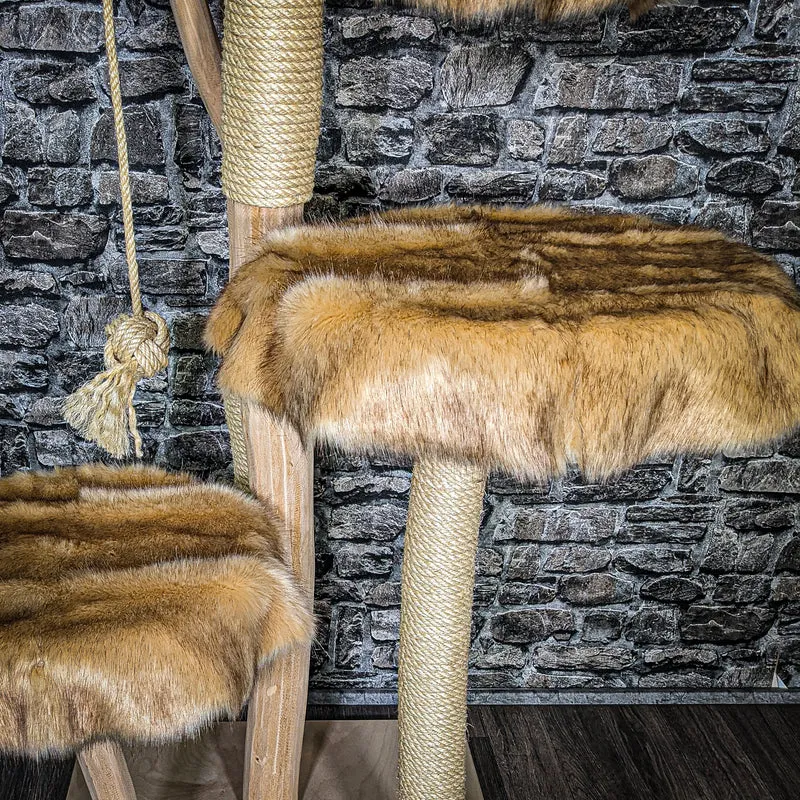 Naturkratzbaum 3452 Kratzbaum Natur Holz Design 176 cm hoch Katzenbaum