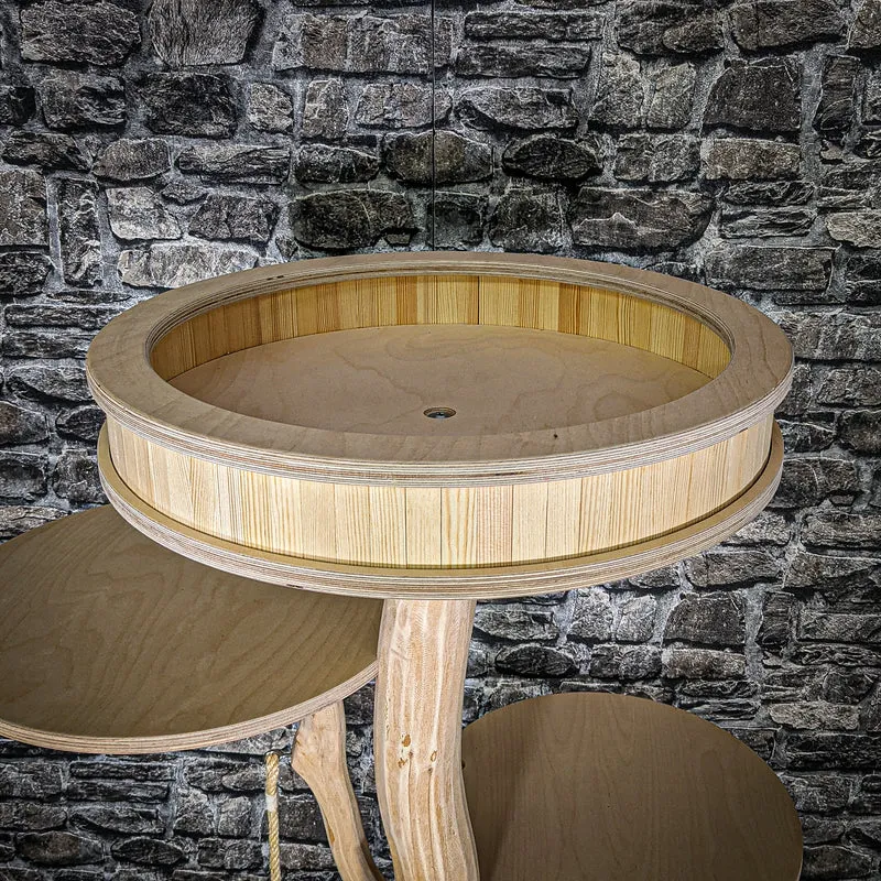 Naturkratzbaum 3452 Kratzbaum Natur Holz Design 176 cm hoch Katzenbaum