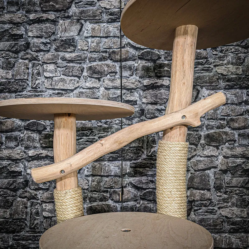 Naturkratzbaum 3450 Kratzbaum Natur Holz Design 114 cm hoch Katzenbaum