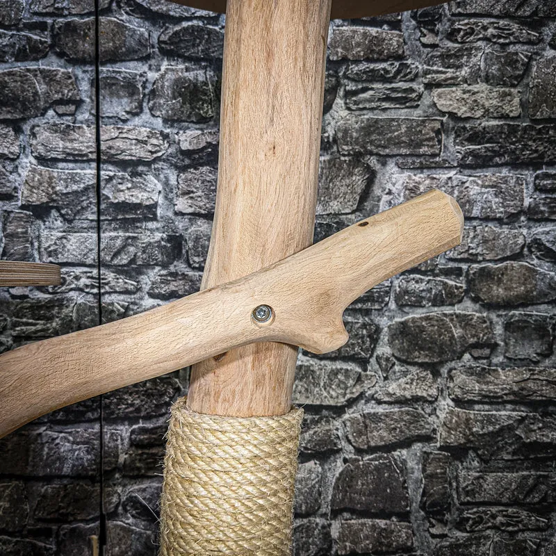 Naturkratzbaum 3450 Kratzbaum Natur Holz Design 114 cm hoch Katzenbaum