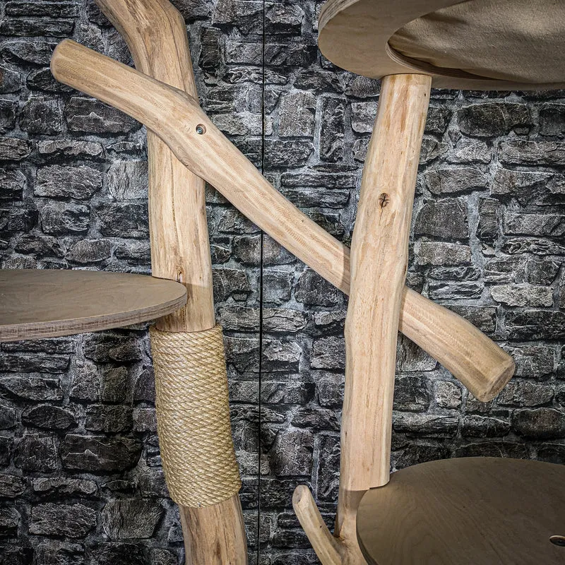 Naturkratzbaum 3447 Kratzbaum Natur Holz Design 175 cm hoch Katzenbaum