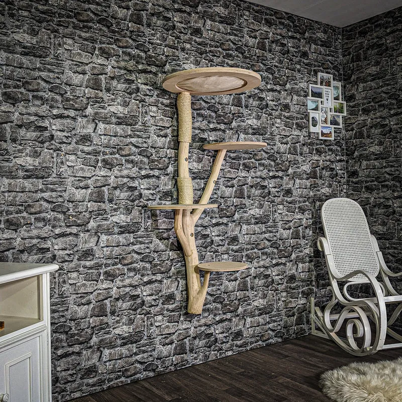 Wandkratzbaum 3353 Naturkratzbaum 140 cm hoch Kratzbaum Natur Holz Design