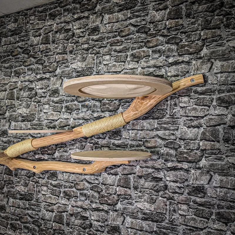 Wandkratzbaum 3352 Naturkratzbaum 185 cm lang Kratzbaum Natur Holz Design