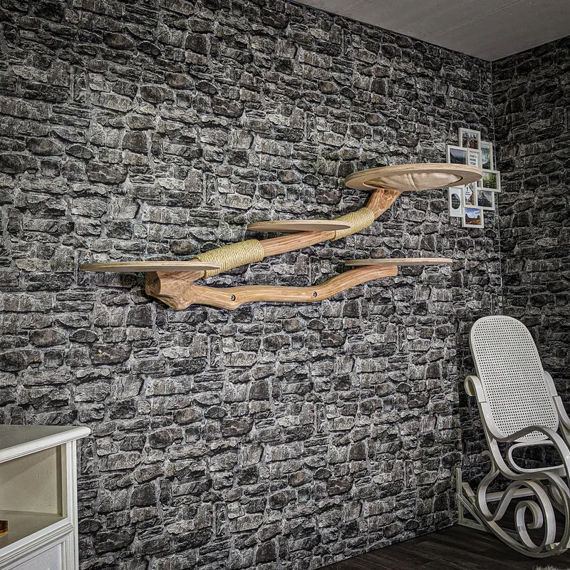 Wandkratzbaum 3352 Naturkratzbaum 185 cm lang Kratzbaum Natur Holz Design