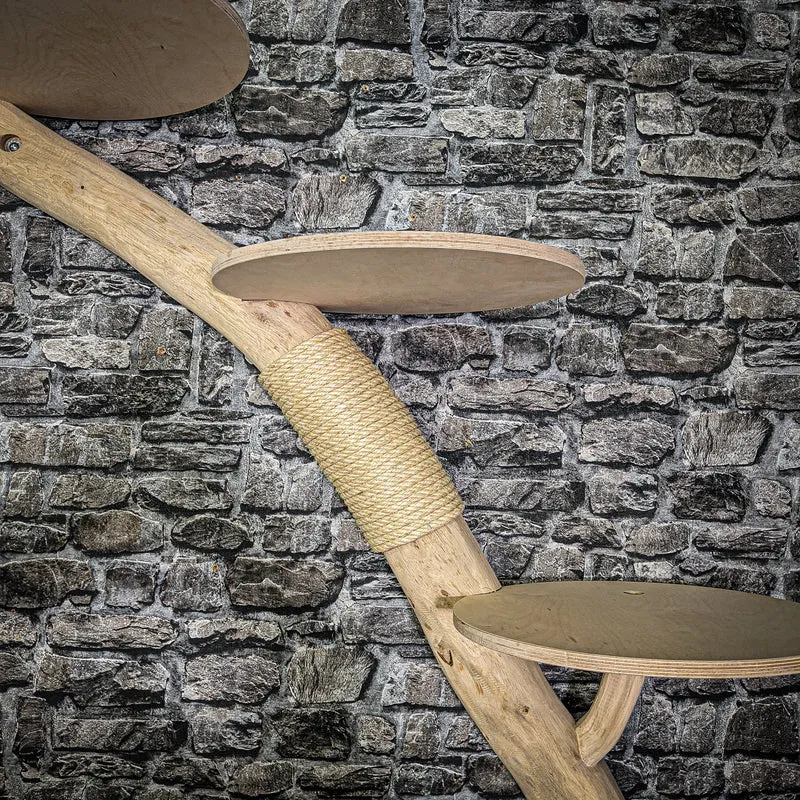 Wandkratzbaum 3350 Naturkratzbaum 247 cm lang Kratzbaum Natur Holz Design