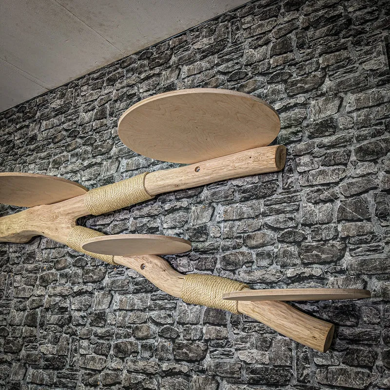 RESERVIERT - TS - 01.08.22 - Wandkratzbaum 3349 Naturkratzbaum 235 cm lang Kratzbaum Natur Holz Design