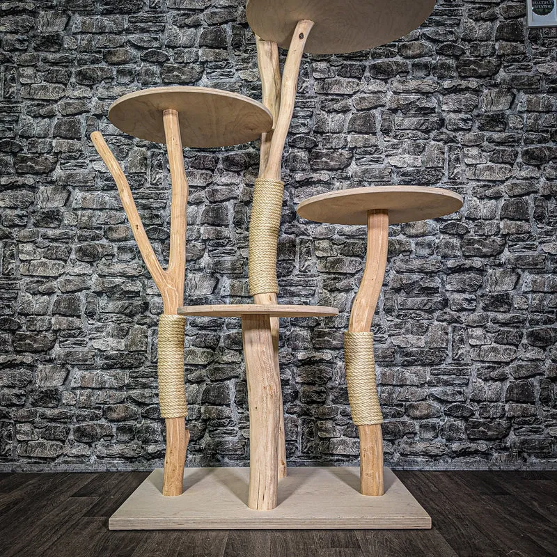Naturkratzbaum 3347 Kratzbaum Natur Holz Design 175 cm hoch Katzenbaum