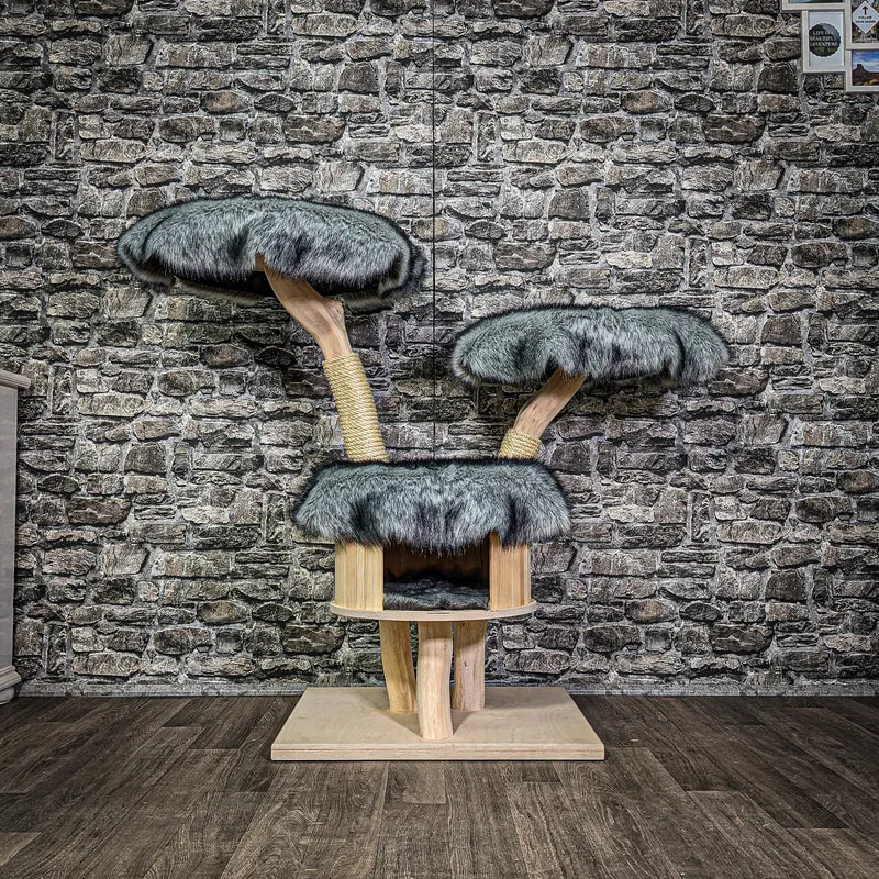 Naturkratzbaum 3338 Kratzbaum Natur Holz Design 103 cm hoch Katzenbaum