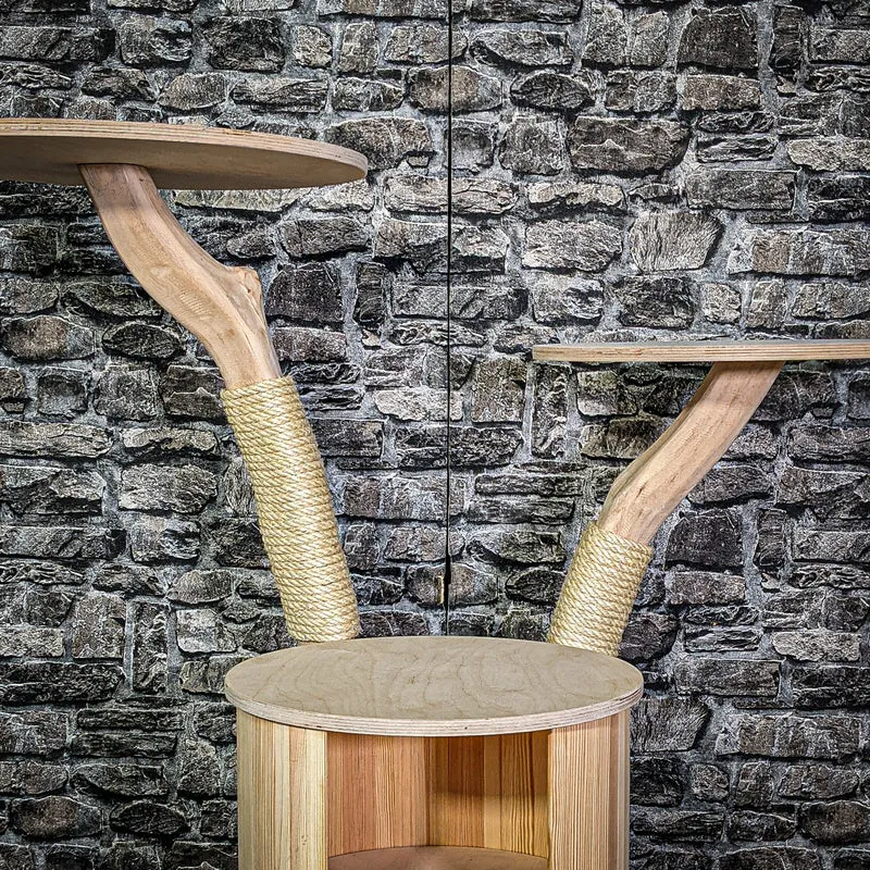 Naturkratzbaum 3338 Kratzbaum Natur Holz Design 103 cm hoch Katzenbaum