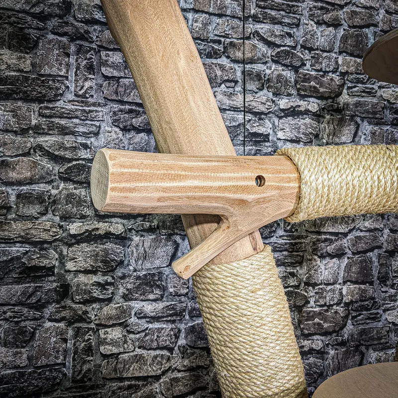 Naturkratzbaum 3337 Kratzbaum Natur Holz Design 121 cm hoch Katzenbaum
