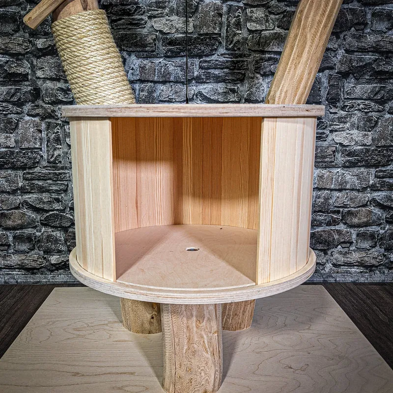 Naturkratzbaum 3337 Kratzbaum Natur Holz Design 121 cm hoch Katzenbaum