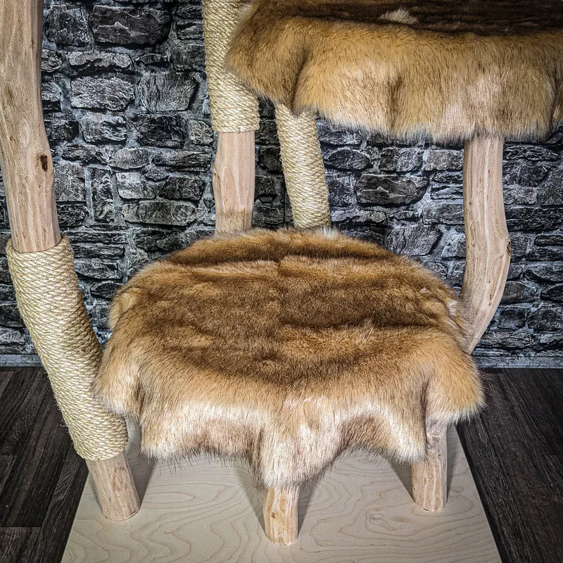 Naturkratzbaum 3333 Kratzbaum Natur Holz Design 207 cm hoch Katzenbaum