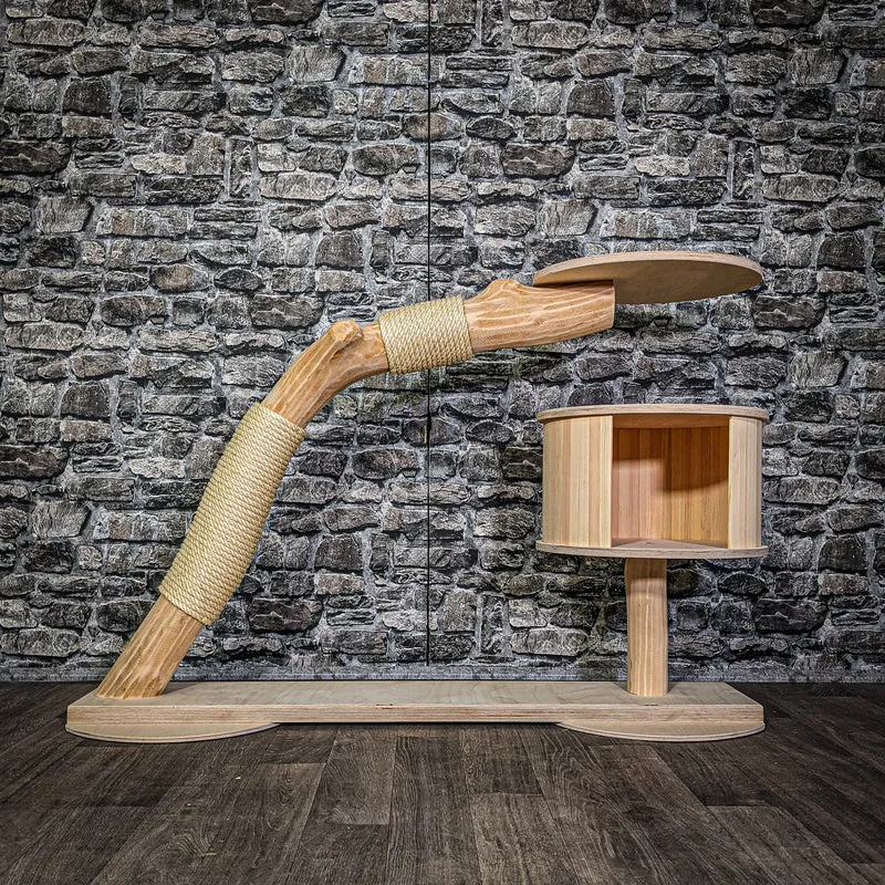 Naturkratzbaum 3324 Kratzbaum Natur Holz Design 79 cm hoch Katzenbaum