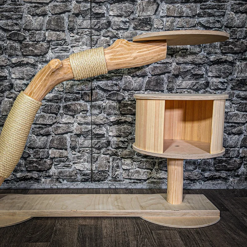 Naturkratzbaum 3324 Kratzbaum Natur Holz Design 79 cm hoch Katzenbaum