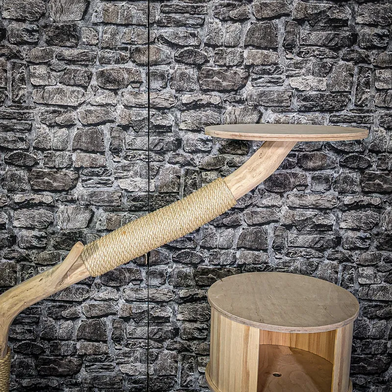 Naturkratzbaum 3322 Kratzbaum Natur Holz Design 97 cm hoch Katzenbaum