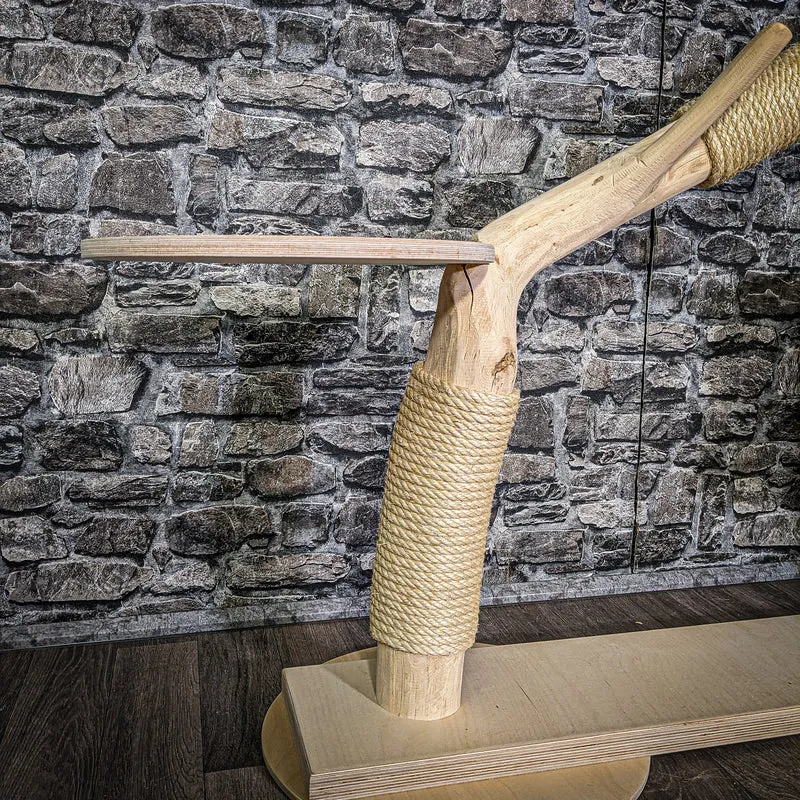 Naturkratzbaum 3322 Kratzbaum Natur Holz Design 97 cm hoch Katzenbaum