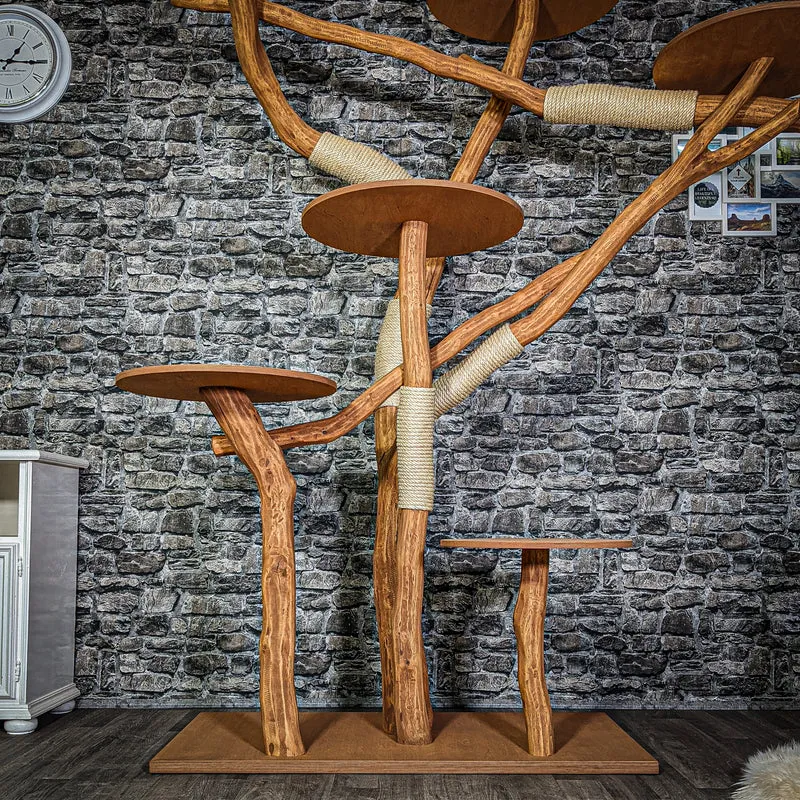 Outdoor Naturkratzbaum 3321 Kratzbaum Natur Holz Design 237 cm hoch Katzenbaum