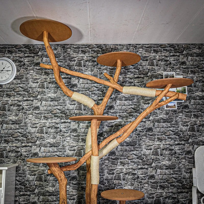 Outdoor Naturkratzbaum 3321 Kratzbaum Natur Holz Design 237 cm hoch Katzenbaum